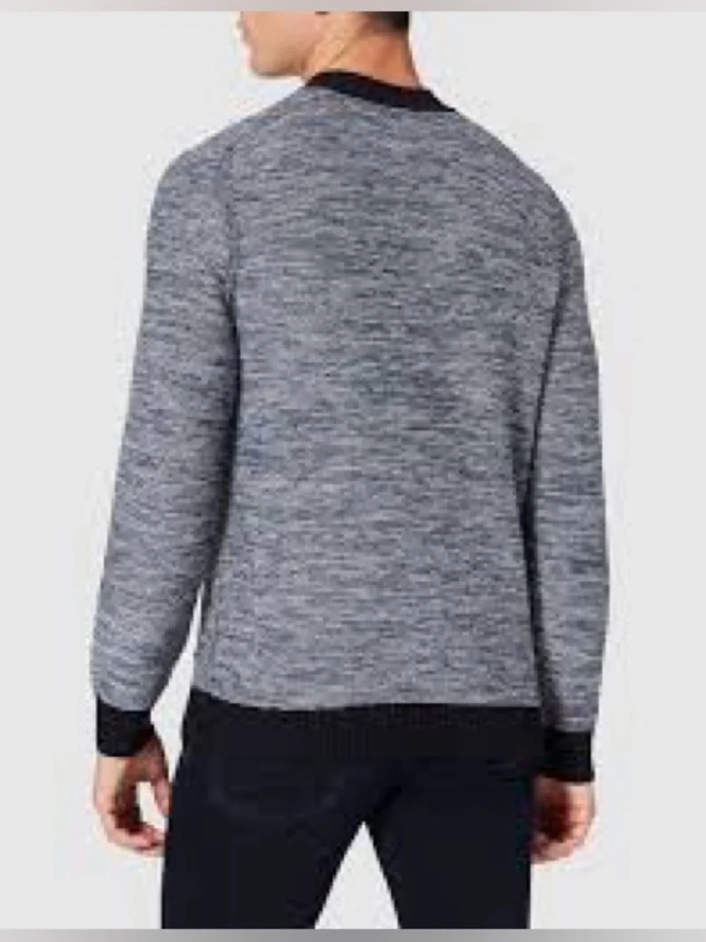 BOSS Hugo Boss Kharles Men’s Crewneck Sweater Dark Blue Gray Size XL